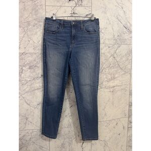 Target - Universal Thread - Dark Chambray High Rise Skinny Crop Jeans